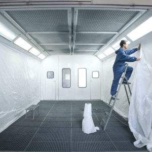 spray booth wall protection film 2.6m x 200m roll white static masking film