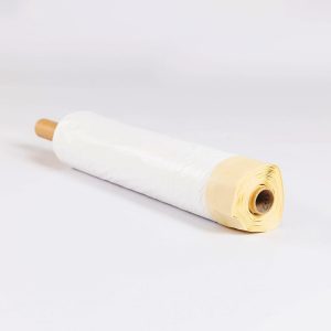 Pre taped spray booth wall protection film 2.5m x 20m roll