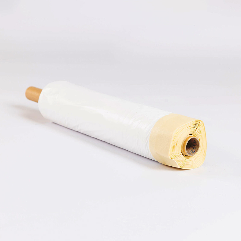 Pre taped spray booth wall protection film 2.5m x 20m roll