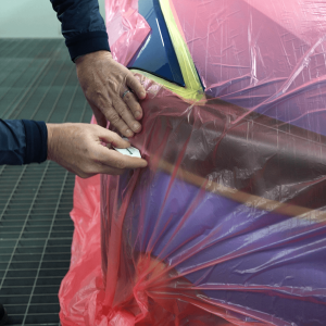 CDC static cling paint masking film close-up