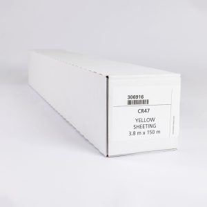 306916 yellow polythene 3.8m x 150m supplied as a boxed roll