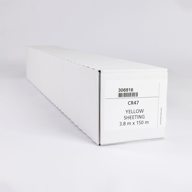 306916 yellow polythene 3.8m x 150m supplied as a boxed roll