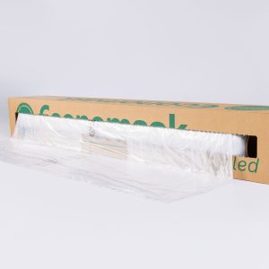 Close-up of recycled HDPE masking film roll and texture